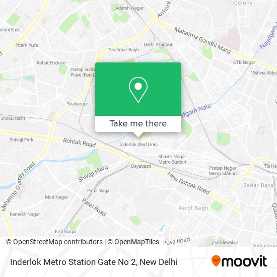 Inderlok Metro Station Gate No 2 map