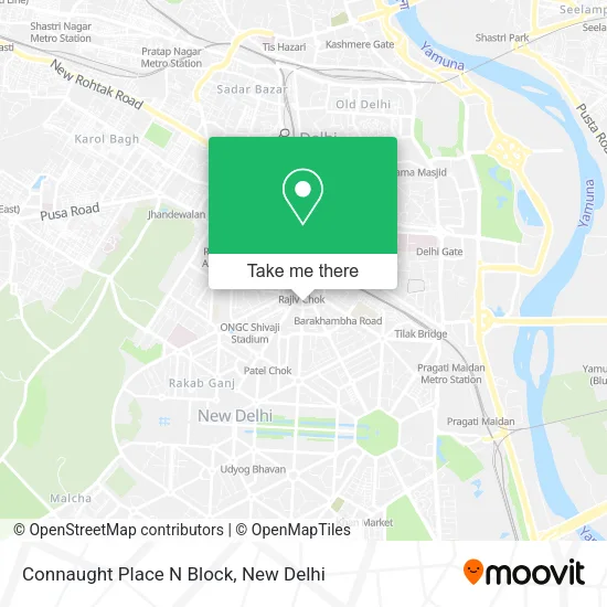 Connaught Place N Block map