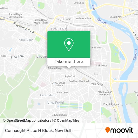 Connaught Place H Block map