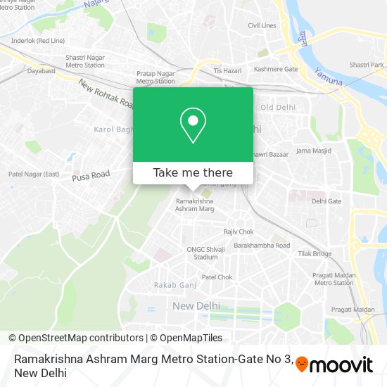 Ramakrishna Ashram Marg Metro Station-Gate No 3 map