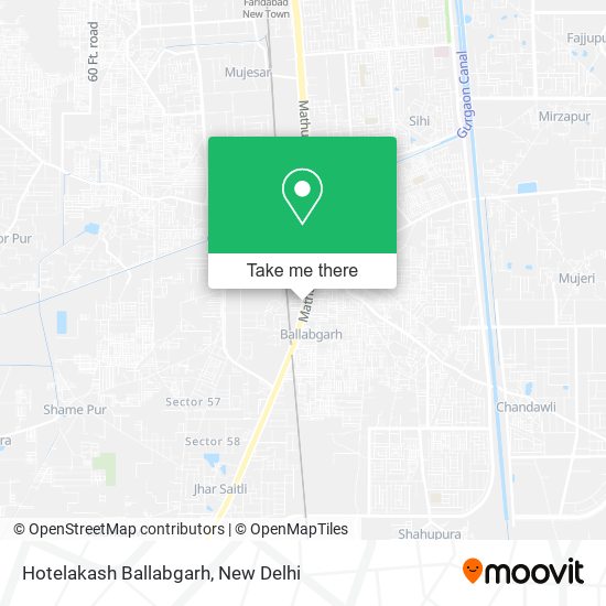 Hotelakash Ballabgarh map