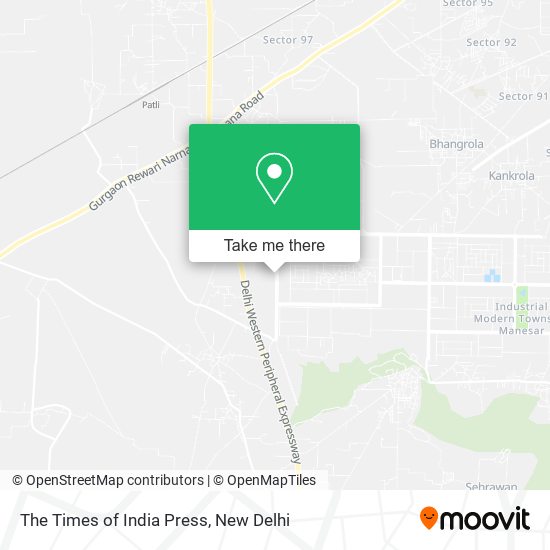 The Times of India Press map