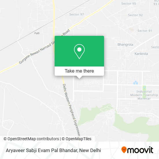 Aryaveer Sabji Evam Pal Bhandar map