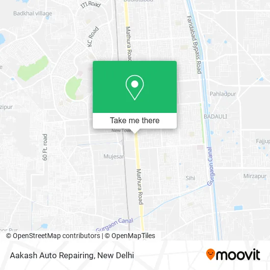 Aakash Auto Repairing map