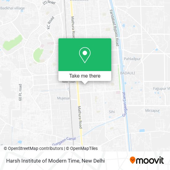 Harsh Institute of Modern Time map