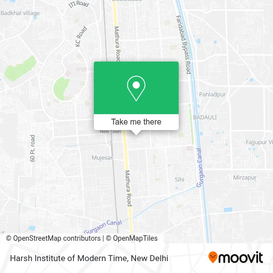 Harsh Institute of Modern Time map
