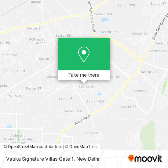 Vatika Signature Villas Gate 1 map