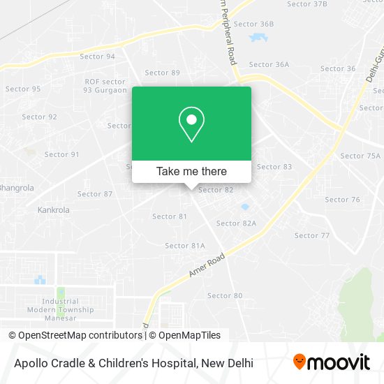 Apollo Cradle & Children's Hospital map