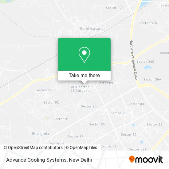 Advance Cooling Systems map