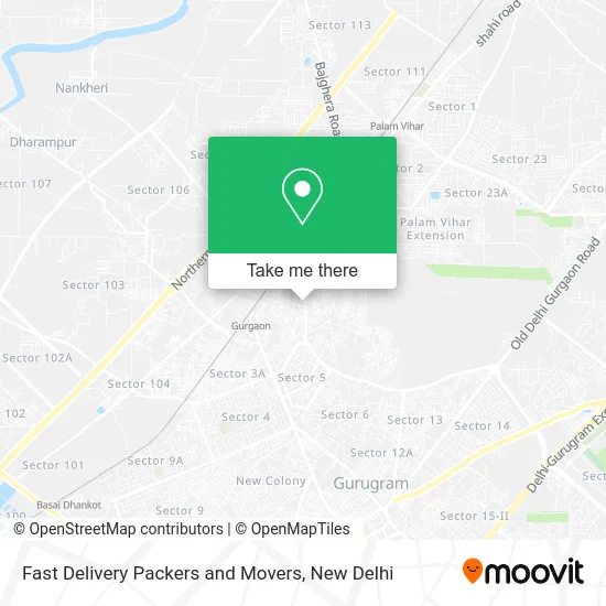 Fast Delivery Packers and Movers map