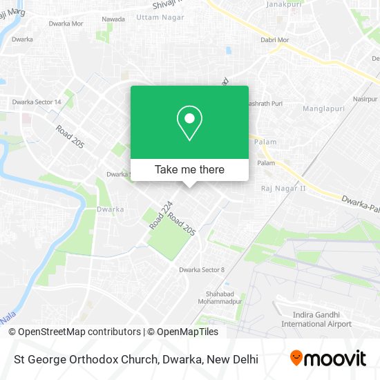 St George Orthodox Church, Dwarka map