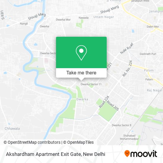 Akshardham Apartment Exit Gate map