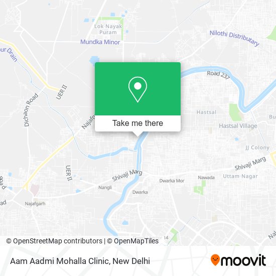 Aam Aadmi Mohalla Clinic map