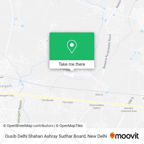Dusib Delhi Shahari Ashray Sudhar Board map