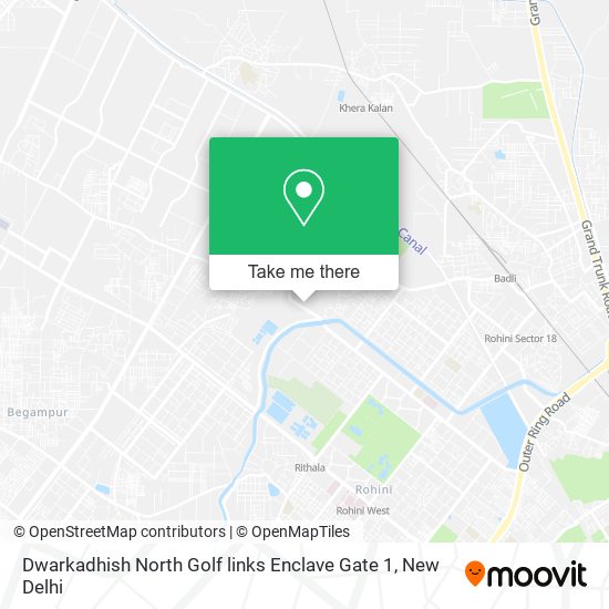 Dwarkadhish North Golf links Enclave Gate 1 map