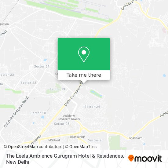 The Leela Ambience Gurugram Hotel & Residences map