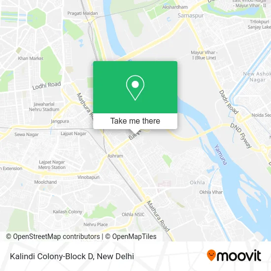 Kalindi Colony-Block D map