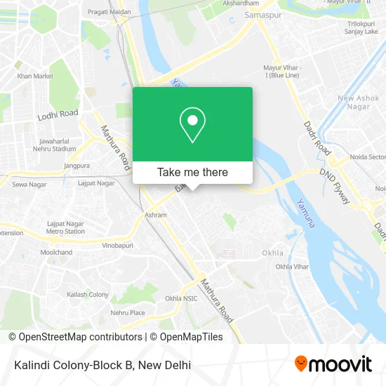 Kalindi Colony-Block B map