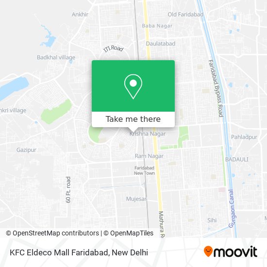 KFC Eldeco Mall Faridabad map