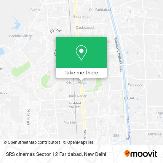 SRS cinemas Sector 12 Faridabad map