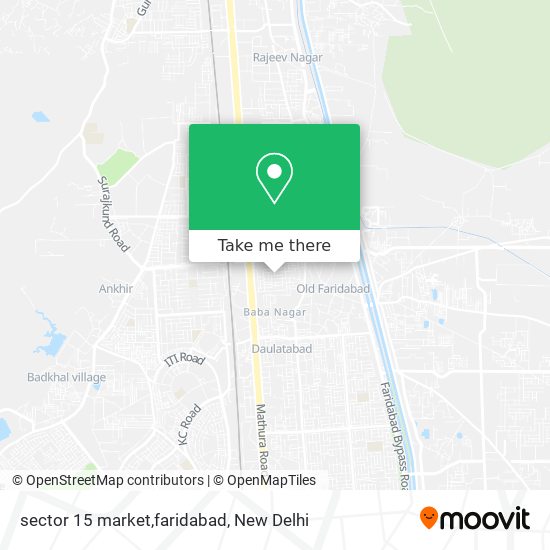 sector 15 market,faridabad map