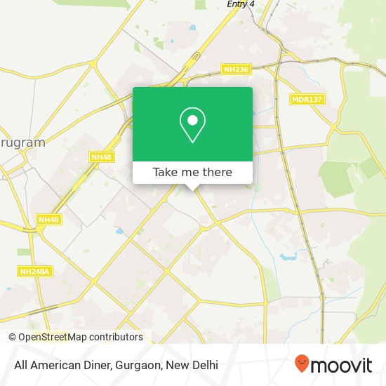 All American Diner, Gurgaon map