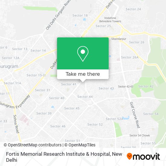 Fortis Memorial Research Institute & Hospital map