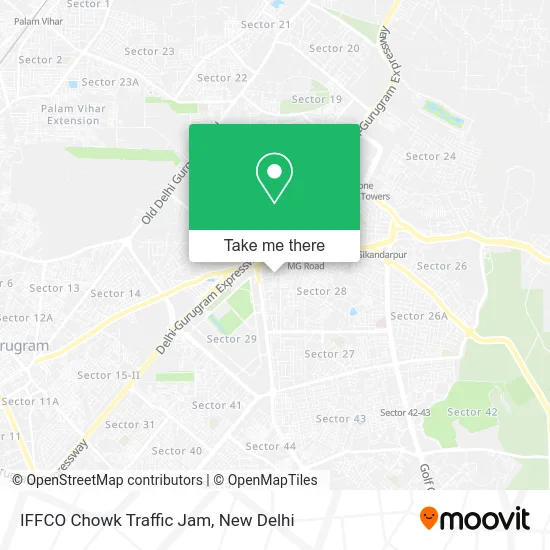 IFFCO Chowk Traffic Jam map