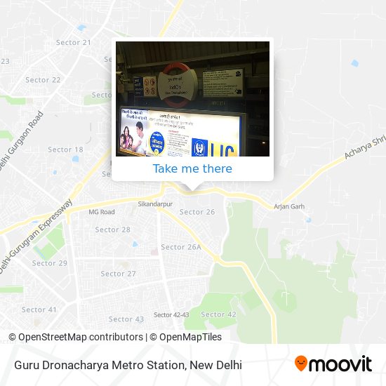 Guru Dronacharya Metro Station map