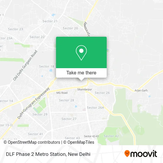 DLF Phase 2 Metro Station map