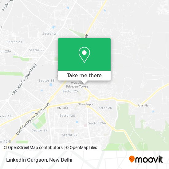 LinkedIn Gurgaon map
