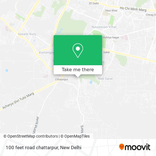 100 feet road chattarpur map