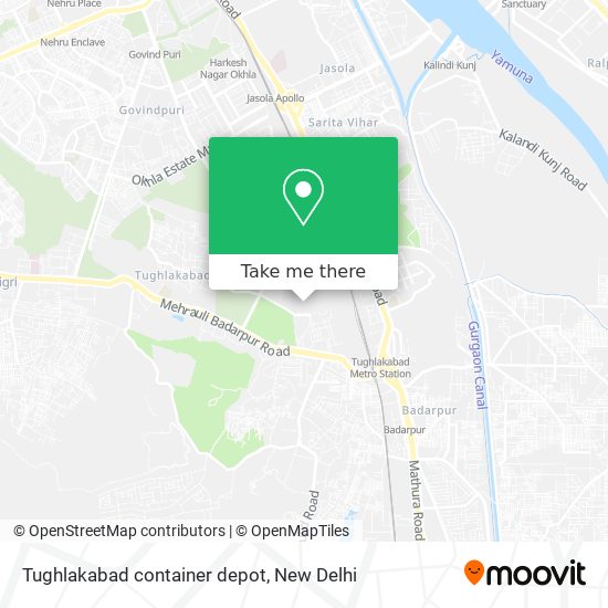 Tughlakabad container depot map