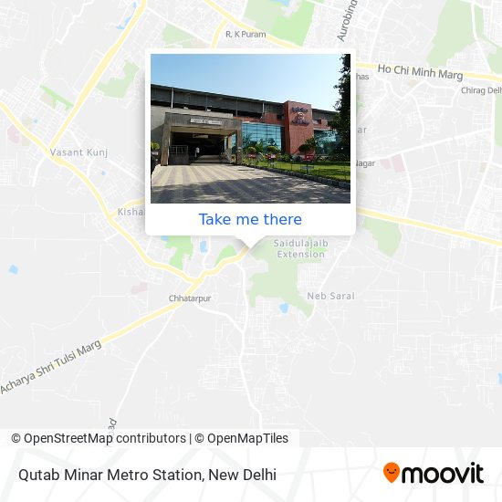Qutab Minar Metro Station map