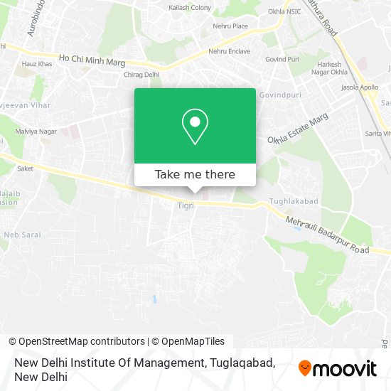 New Delhi Institute Of Management, Tuglaqabad map
