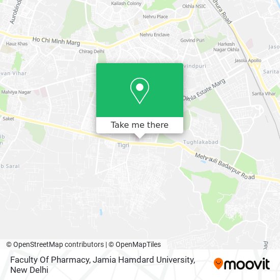 Faculty Of Pharmacy, Jamia Hamdard University map
