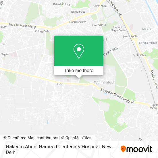 Hakeem Abdul Hameed Centenary Hospital map