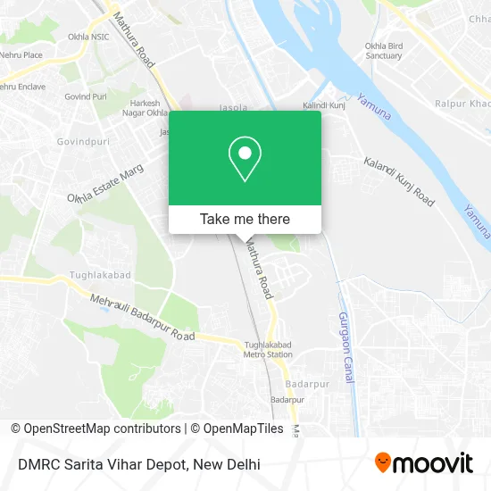 DMRC Sarita Vihar Depot map