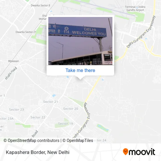 Kapashera Border map
