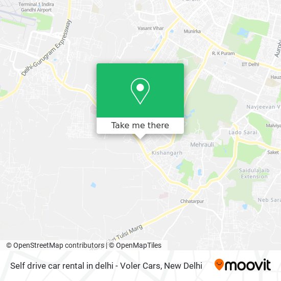 Self drive car rental in delhi - Voler Cars map