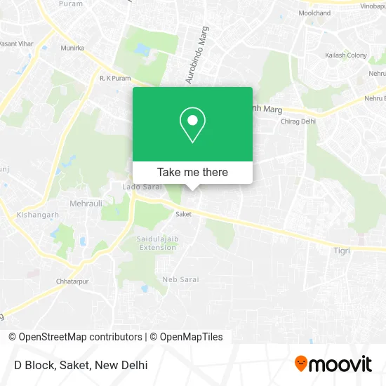 D Block, Saket map