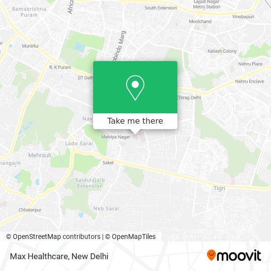 Max Healthcare map