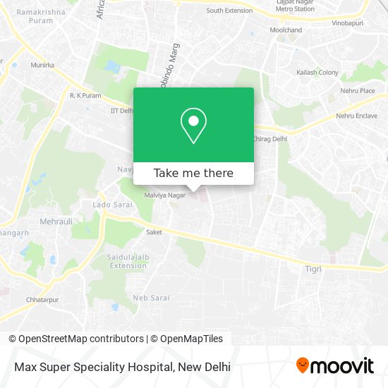 Max Super Speciality Hospital map