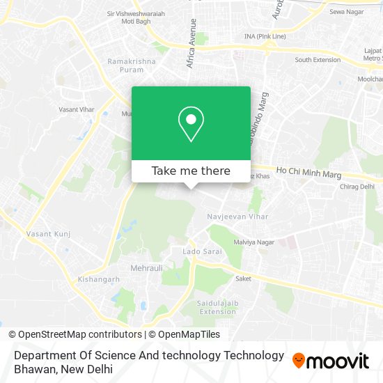 Department Of Science And technology Technology Bhawan map