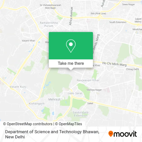 Department Of Science And technology Technology Bhawan map