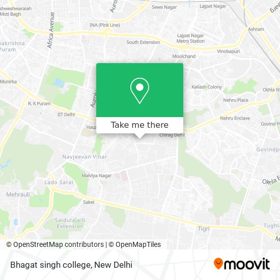 Bhagat singh college map