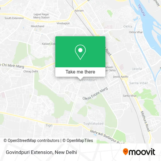 Govindpuri Extension map