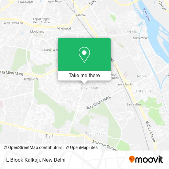 L Block Kalkaji map