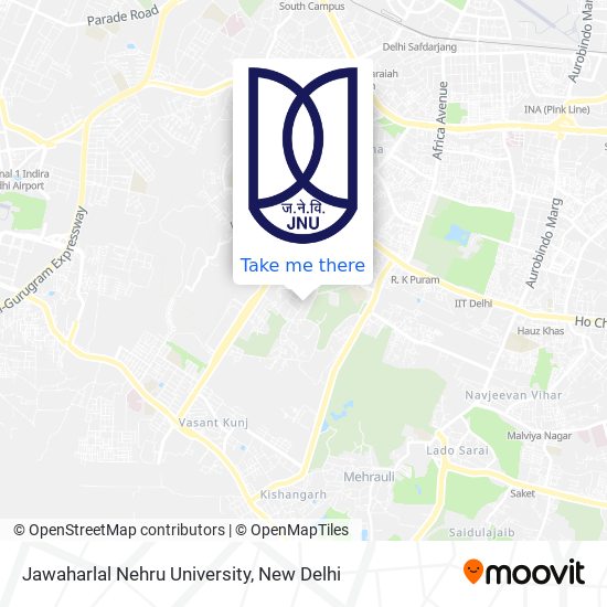 Jawaharlal Nehru University map