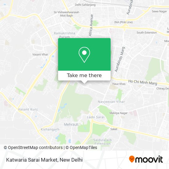 Katwaria Sarai Market map